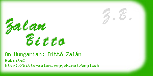 zalan bitto business card